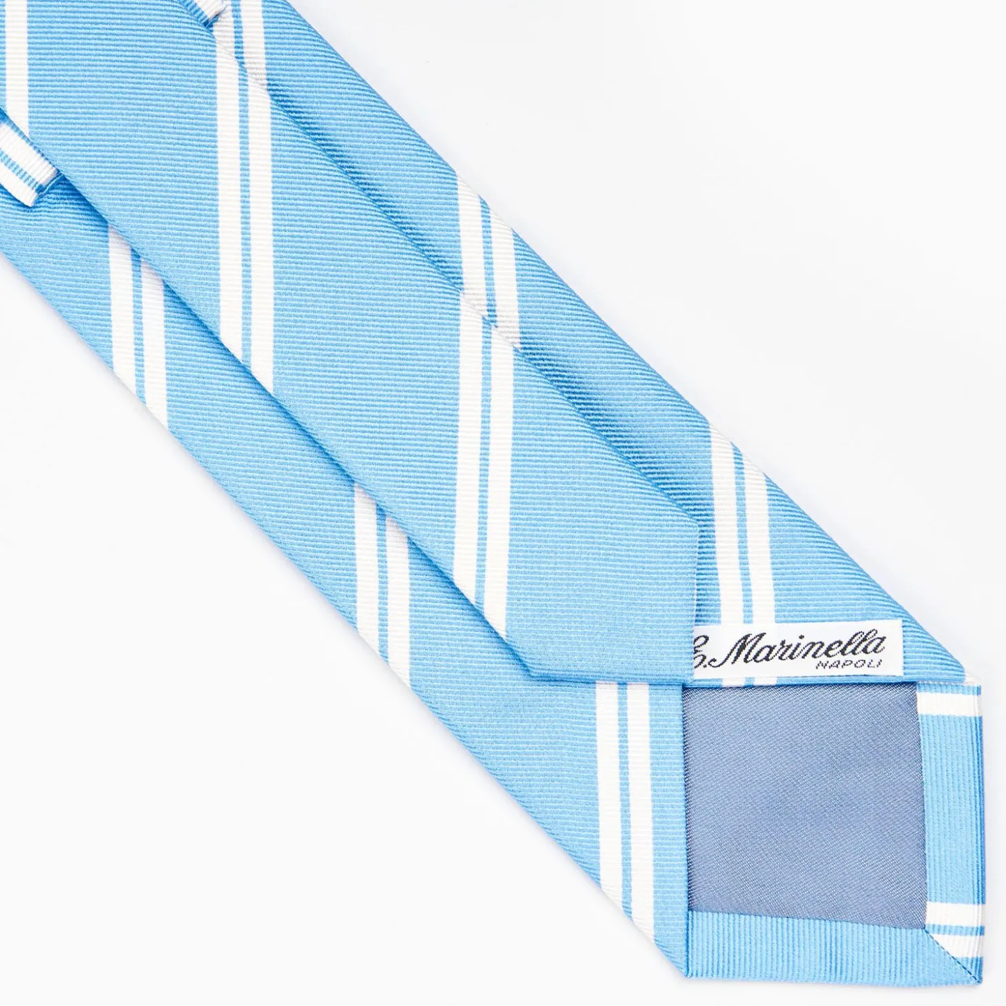 Light Blue Sartorial Striped Silk Tie