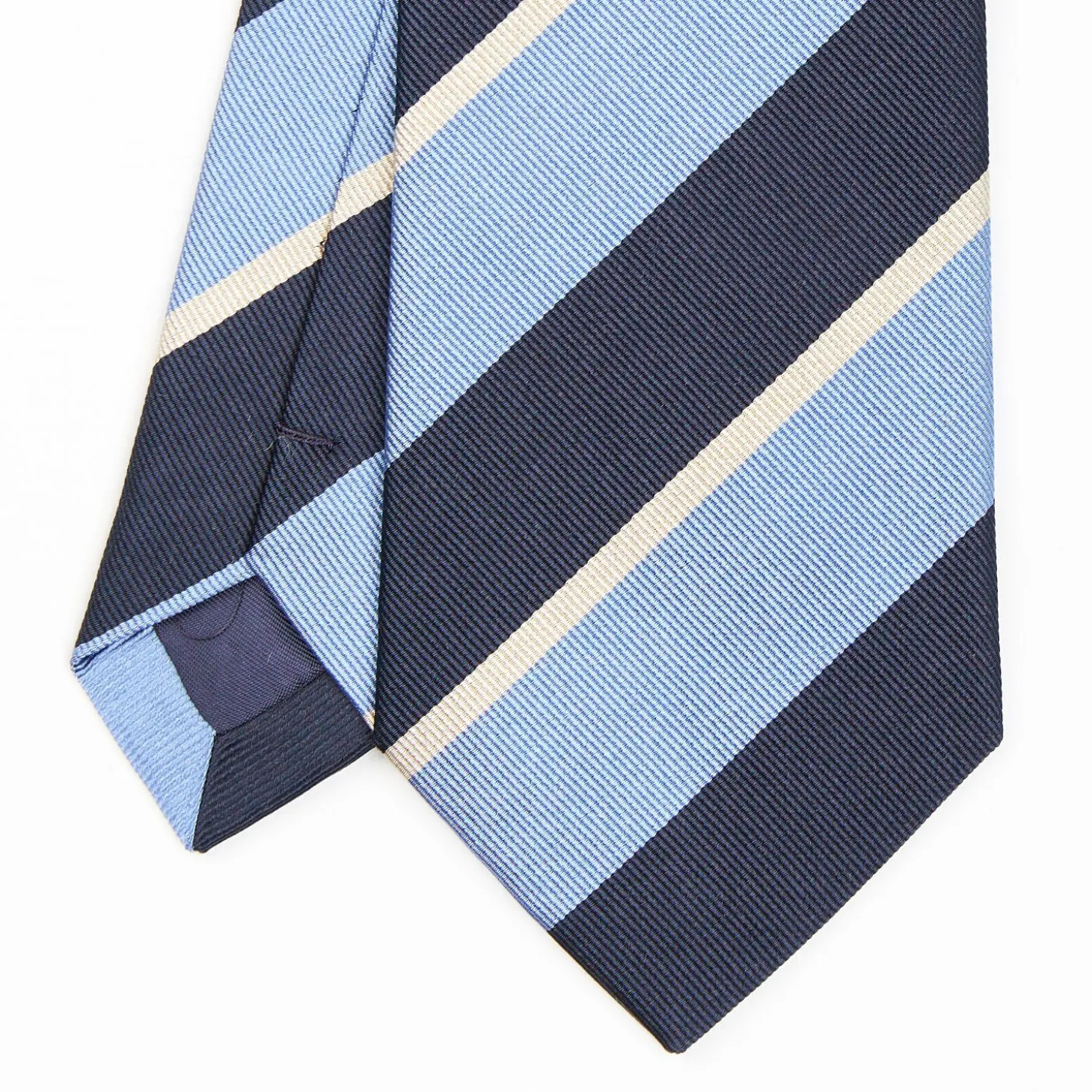 Light Blue Sartorial Striped Silk Tie