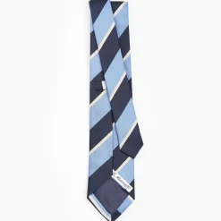 Light Blue Sartorial Striped Silk Tie