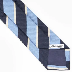 Light Blue Sartorial Striped Silk Tie
