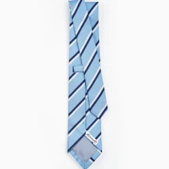 Light Blue Sartorial Striped Silk Tie