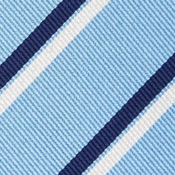 Light Blue Sartorial Striped Silk Tie