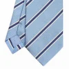 Light Blue Sartorial Striped Silk Tie