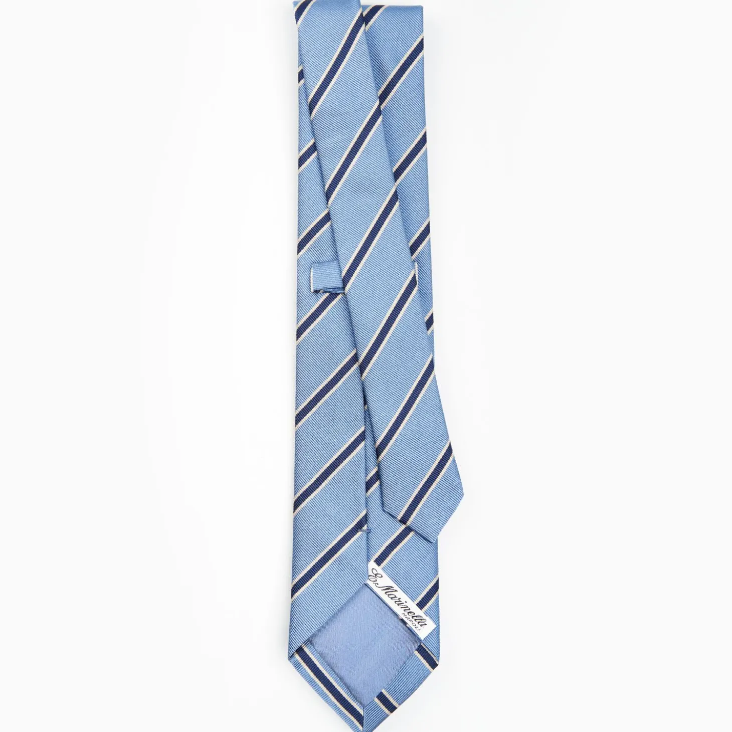 Light Blue Sartorial Striped Silk Tie