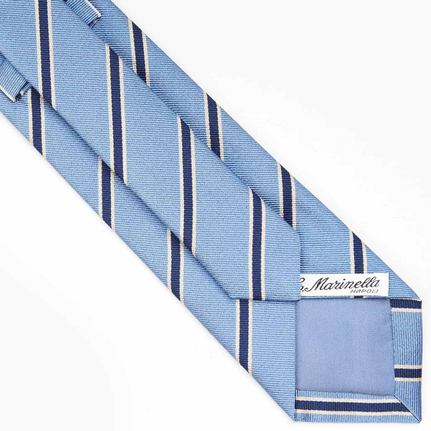 Light Blue Sartorial Striped Silk Tie