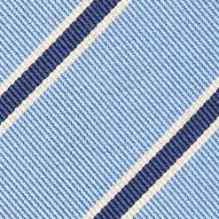 Light Blue Sartorial Striped Silk Tie