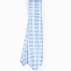 Light Blue Silk And Orange Fiber Tie