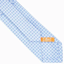 Light Blue Silk And Orange Fiber Tie