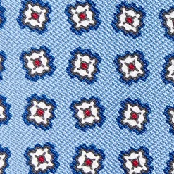 Light Blue Silk Bowtie To Self-Tie - Small Floe00Ecwer Pattern