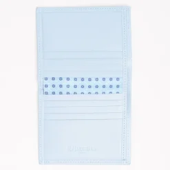 Light Blue Small Wallet In Silk And Leather