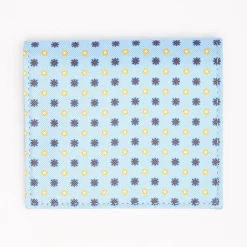 Light Blue Small Wallet In Silk And Leather