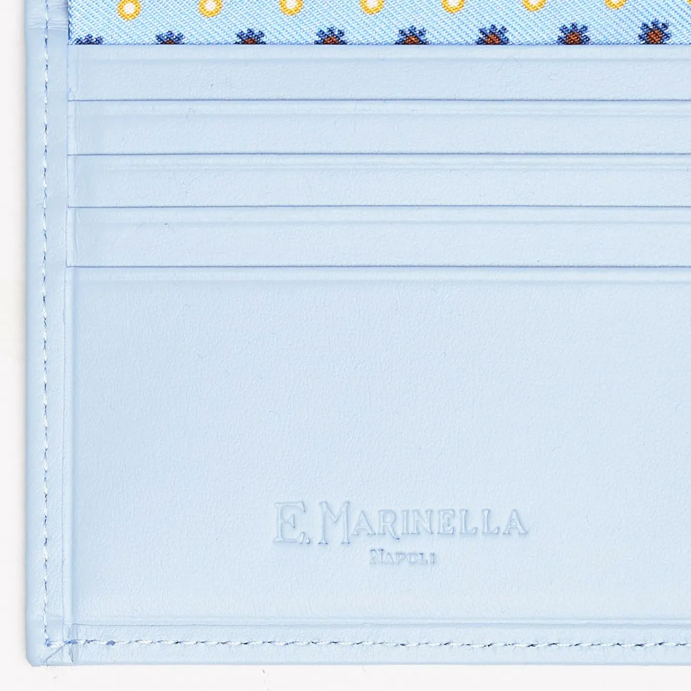 Light Blue Small Wallet In Silk And Leather