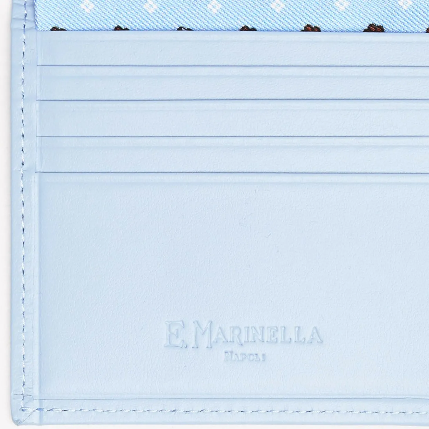 Light Blue Small Wallet In Silk And Leather