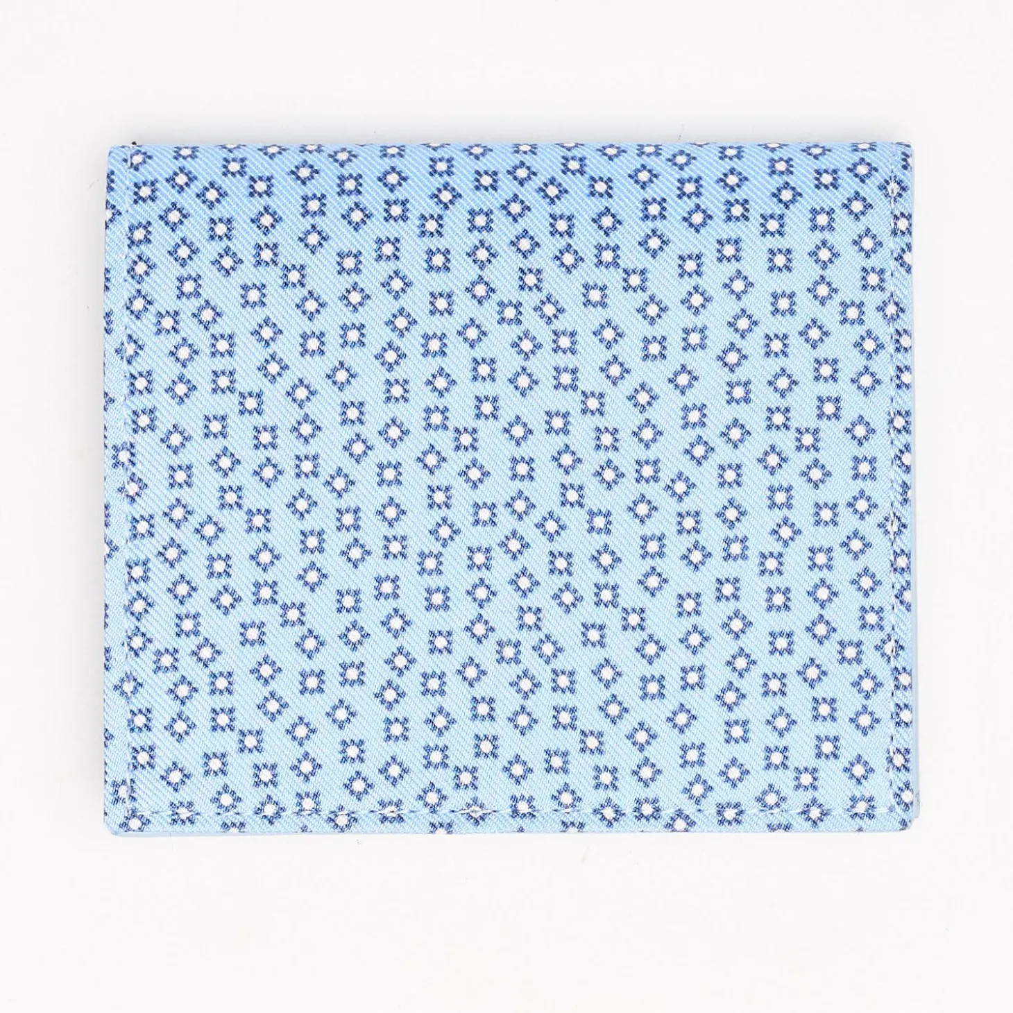 Light Blue Small Wallet In Silk And Leather