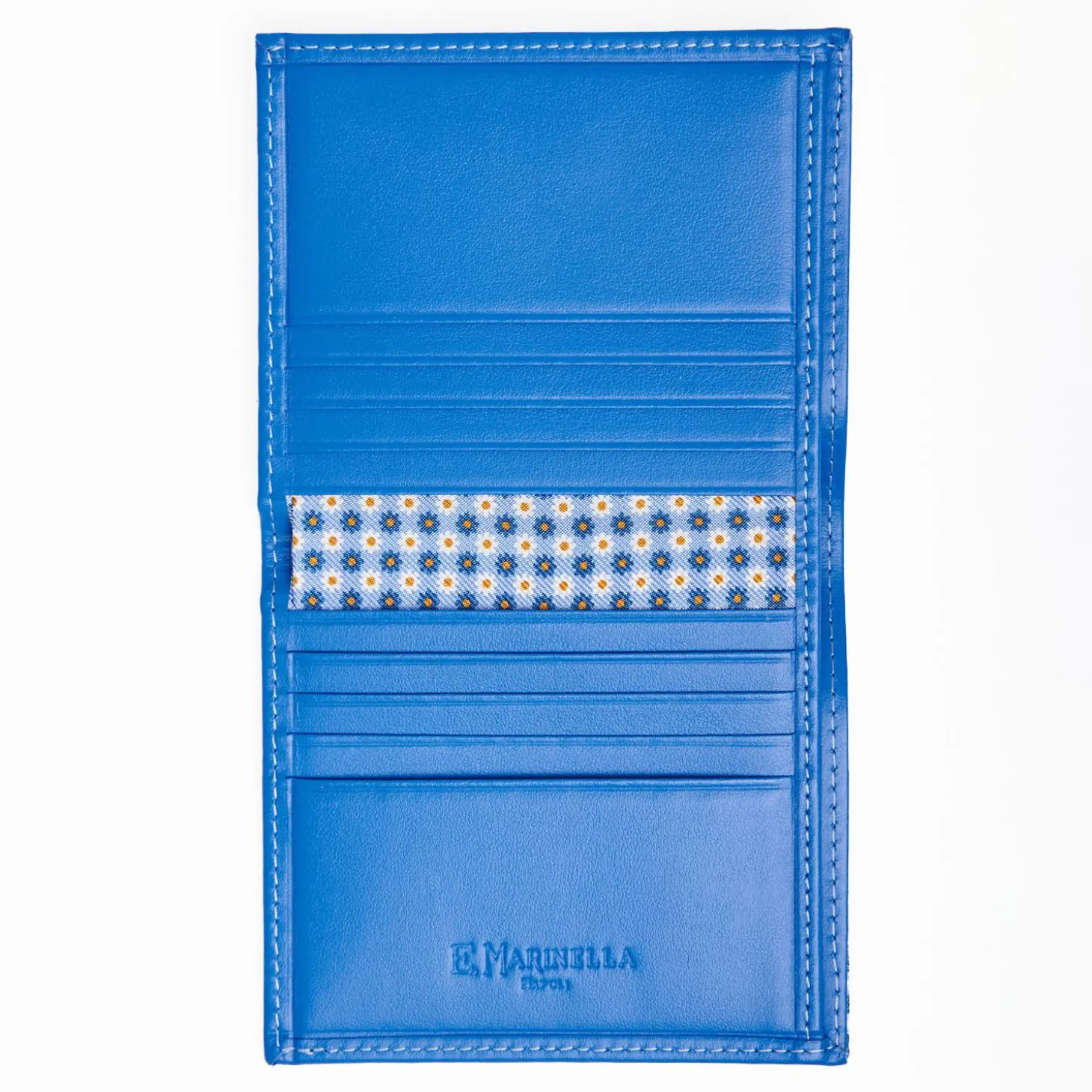 Light Blue Small Wallet In Silk And Leather