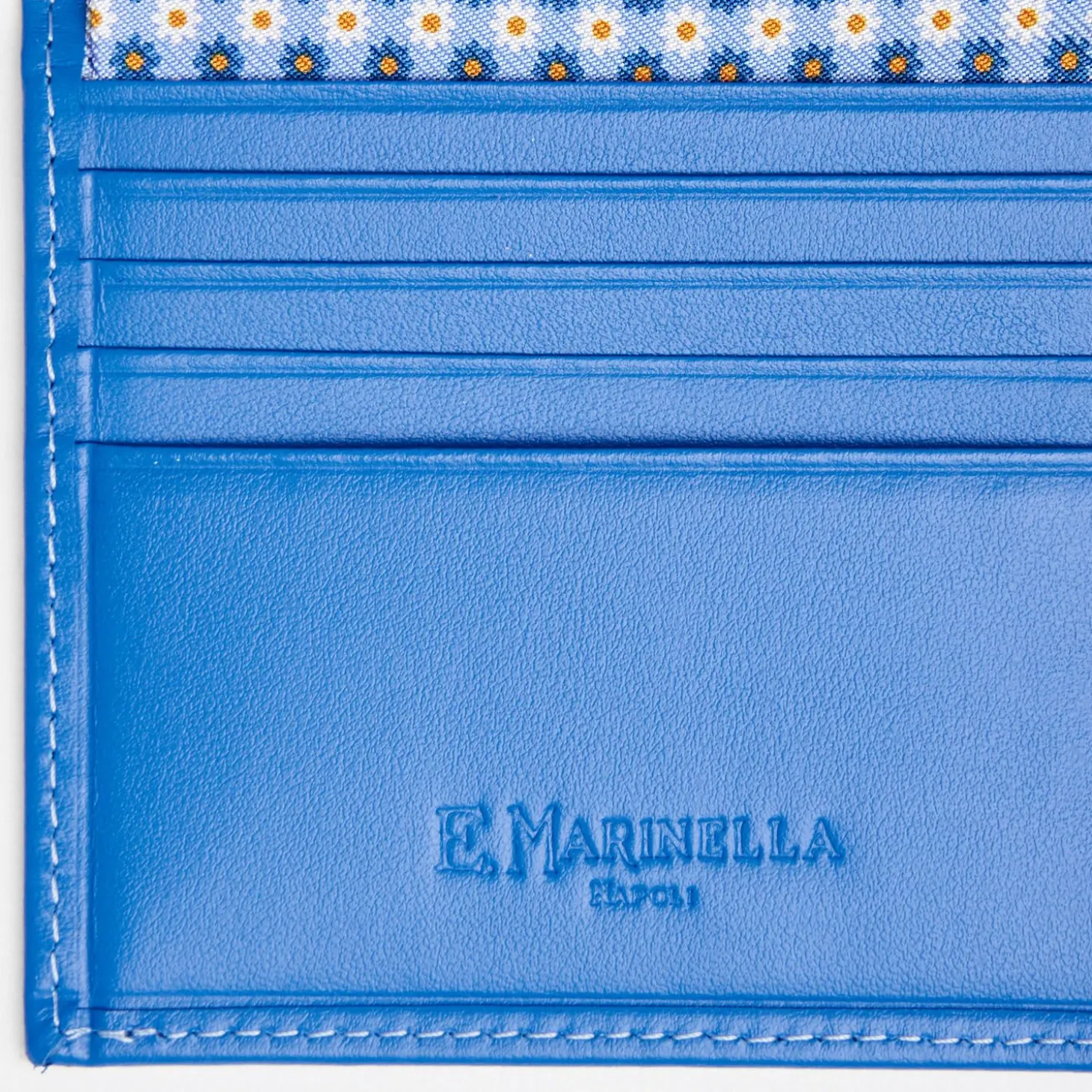 Light Blue Small Wallet In Silk And Leather