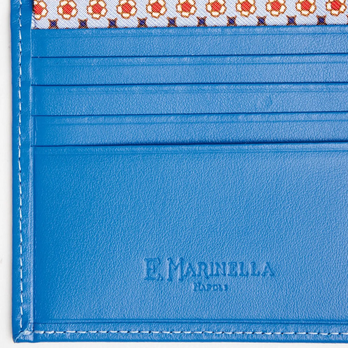 Light Blue Small Wallet In Silk And Leather