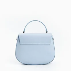 Light Blue Smooth Leather Cleo Bag