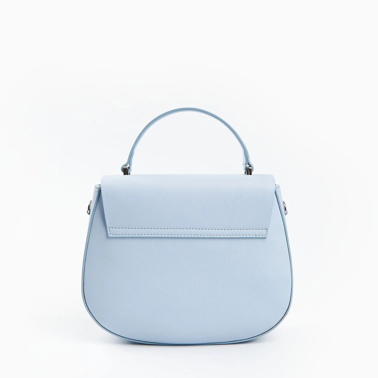 Light Blue Smooth Leather Cleo Bag