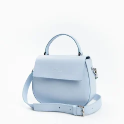 Light Blue Smooth Leather Cleo Bag