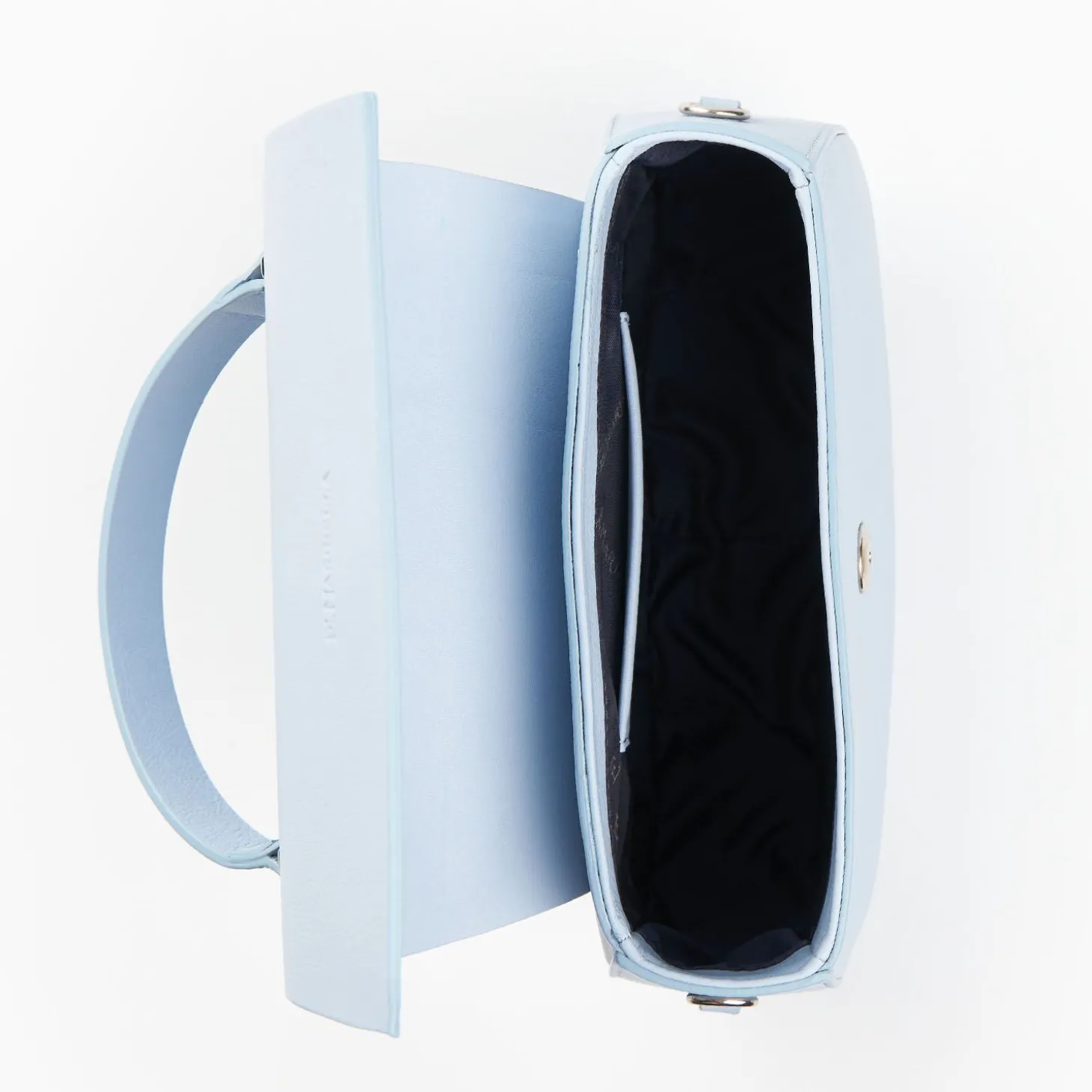 Light Blue Smooth Leather Cleo Bag