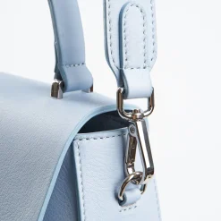 Light Blue Smooth Leather Cleo Bag