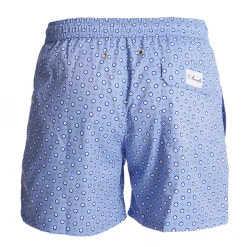 Light Blue Swim Shorts- Large Patterns