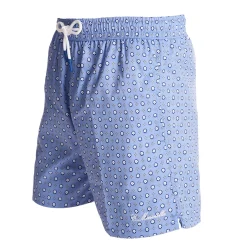 Light Blue Swim Shorts- Large Patterns