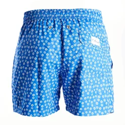 Light Blue Swim Shorts- Large Patterns