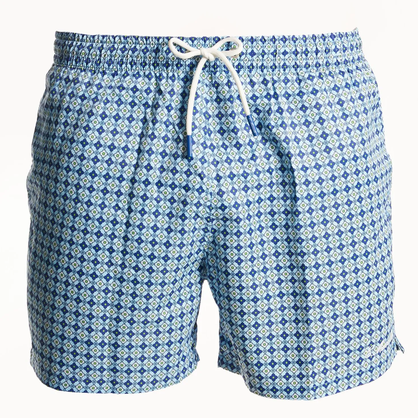 Light Blue Swim Shorts - Large Patterns