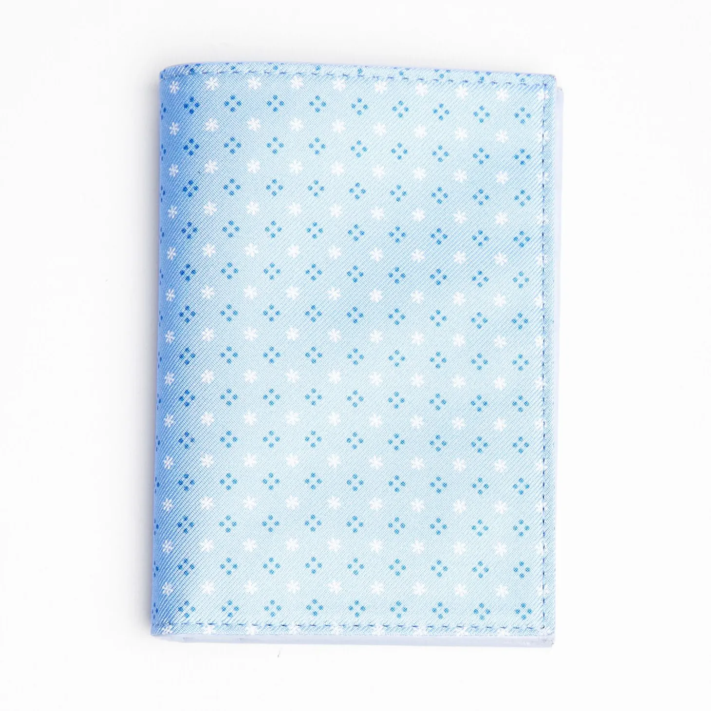 Light Blue Vertical Wallet In Silk And Leather
