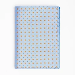 Light Blue Vertical Wallet In Silk And Leather