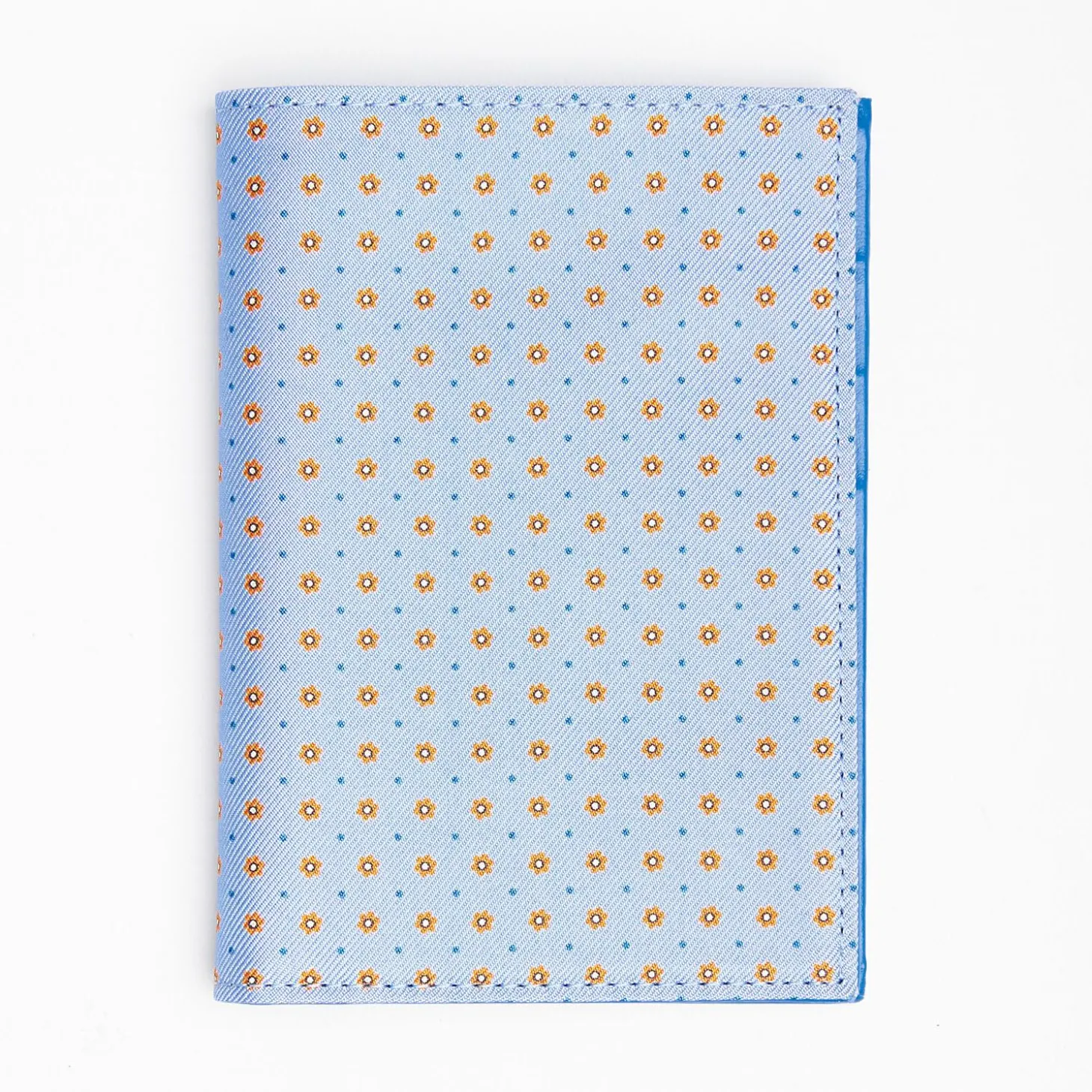 Light Blue Vertical Wallet In Silk And Leather