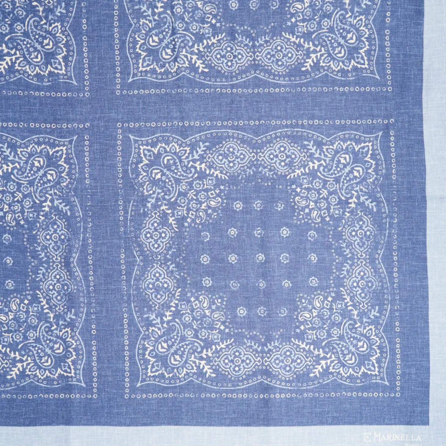 Light Blue Wool And Silk Stole 135