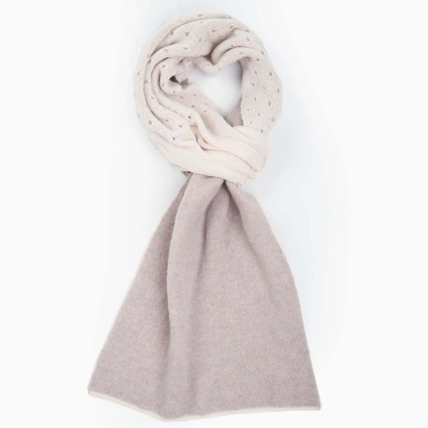 Light Brown And Beige Dots Cashmere Neck Warmer