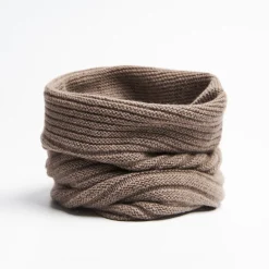 Light Brown Cashmere Tubular Neck Warmer