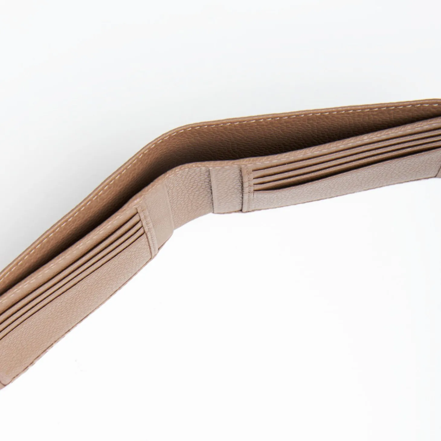 Light Brown Hammered Leather Horizontal Wallet
