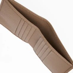 Light Brown Hammered Leather Small Wallet