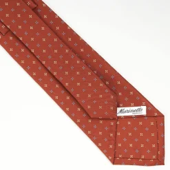 Light Brown Sartorial Classic Tie - Small Flower Pattern