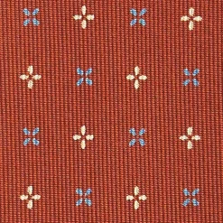 Light Brown Sartorial Classic Tie - Small Flower Pattern