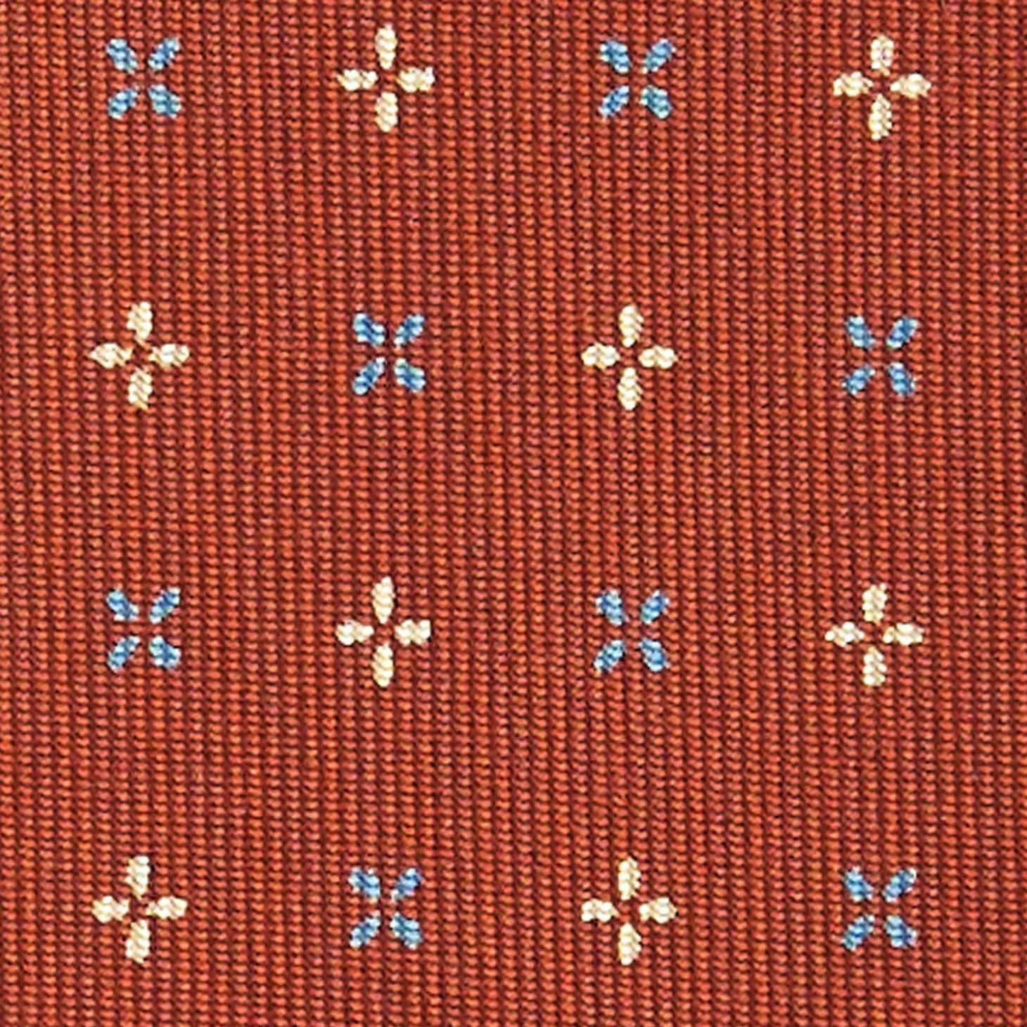 Light Brown Sartorial Classic Tie - Small Flower Pattern
