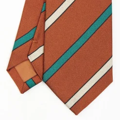 Light Brown Sartorial Striped Tie