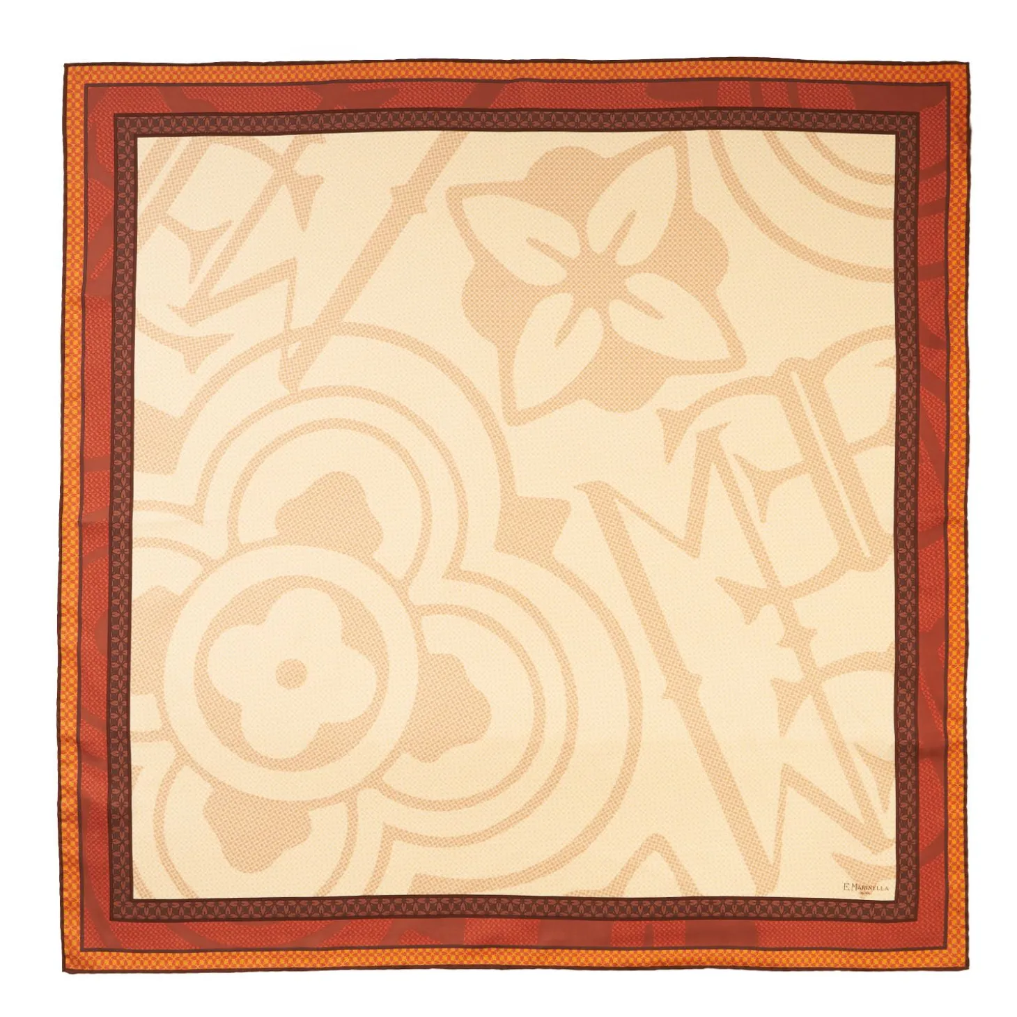 Light Brown Silk Scarf 90 - Archivio Ispiration 1961