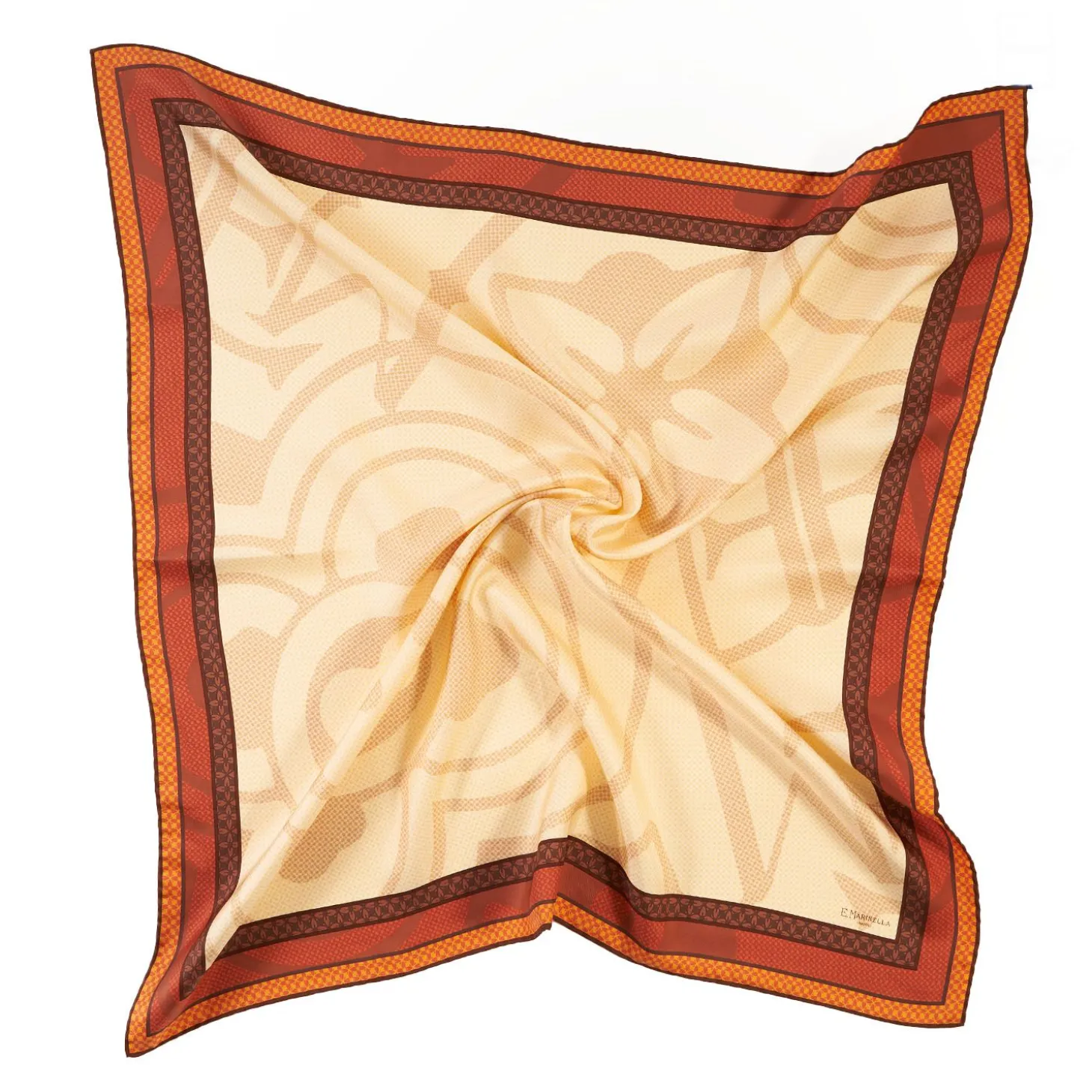 Light Brown Silk Scarf 90 - Archivio Ispiration 1961