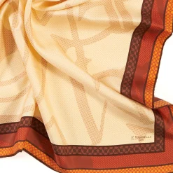 Light Brown Silk Scarf 90 - Archivio Ispiration 1961