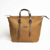 Light Brown Weekend Bag With Leather Trim