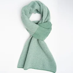 Light Green And Beige Cashmere Neck Warmer