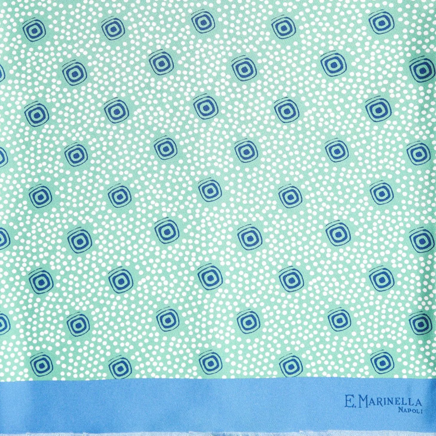 Light Green And Blue Double Silk Scarf