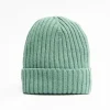 Light Green Cashmere Ribbed Beanie