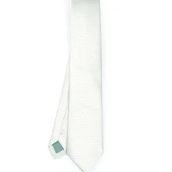 Light Green Cerimonial Silk Satin Tie Small Polka Dot Pattern